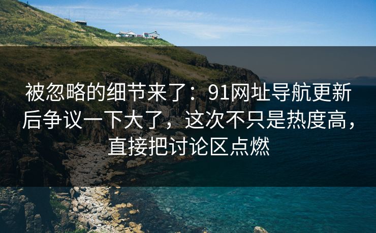 被忽略的细节来了：91网址导航更新后争议一下大了，这次不只是热度高，直接把讨论区点燃